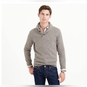 J‎ Crew Men’s Sweater Size M 100% Lambswool Collared 2 Button